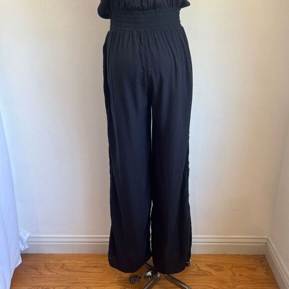 PrAna Fernie Wide Leg Jumpsuit Black NWT Lightweight Cover-Up Size Small - Picture 12 of 16